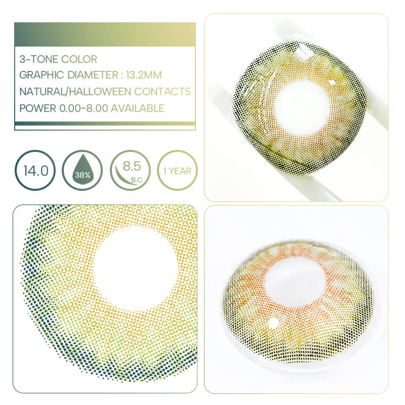 Catchu Look 3-tone Iris Green Lens